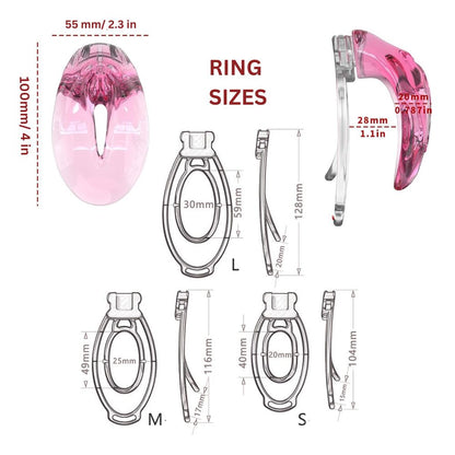 Candy Sissy Transparent Vagina Chastity Cage Male