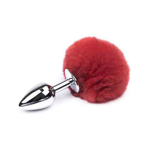 Stainless Steel Bunny Tail Butt Plug