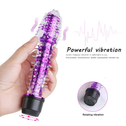 Silicone Textured Pleasure Vibrating Dildo