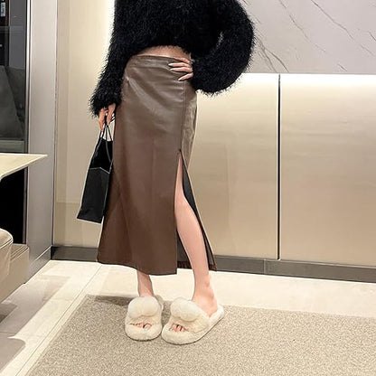 Cute Furry Glittery Pom-Pom Slippers