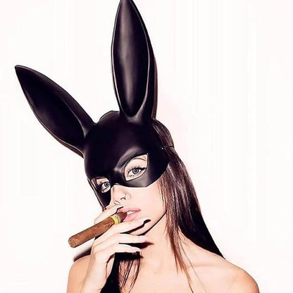 Unisex Plastic Bunny Mask with Long Ears