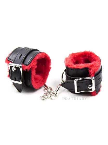 Soft Fur Pu Leather Handcuff