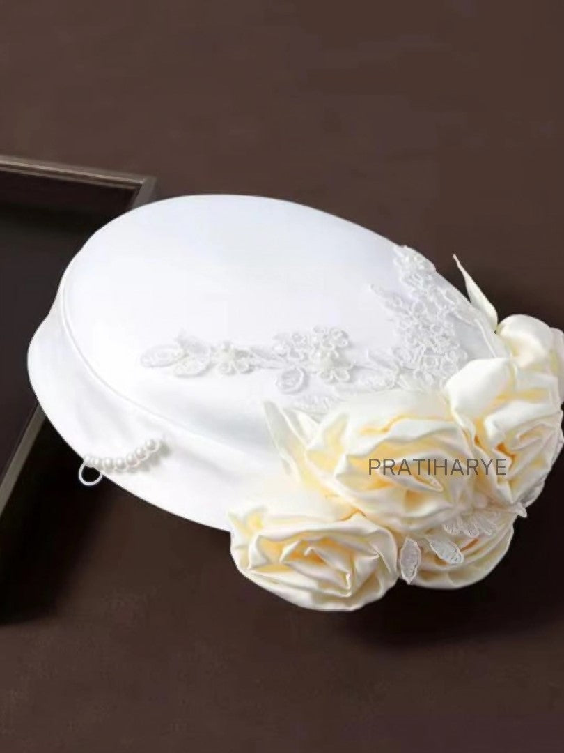 Bride Wedding Fedora Hat Bridal Fascinators | HAT-15