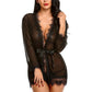 Mesh Lace Kimono Robe