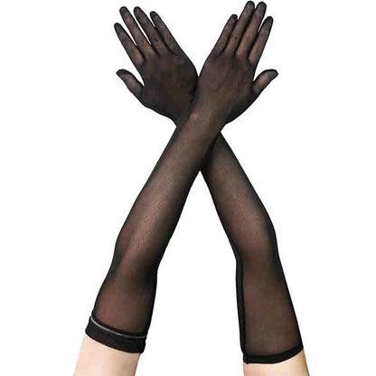 Elegant Plain Mesh Long Gloves