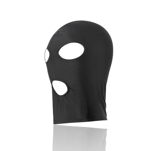 Black Full-Face Fetish Mask with Eye &amp; Mouth Openings