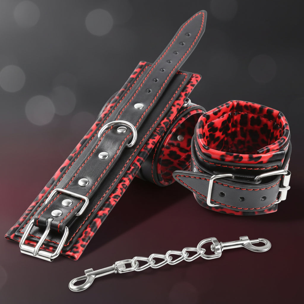 Pu leather Tiger-Print Handcuff