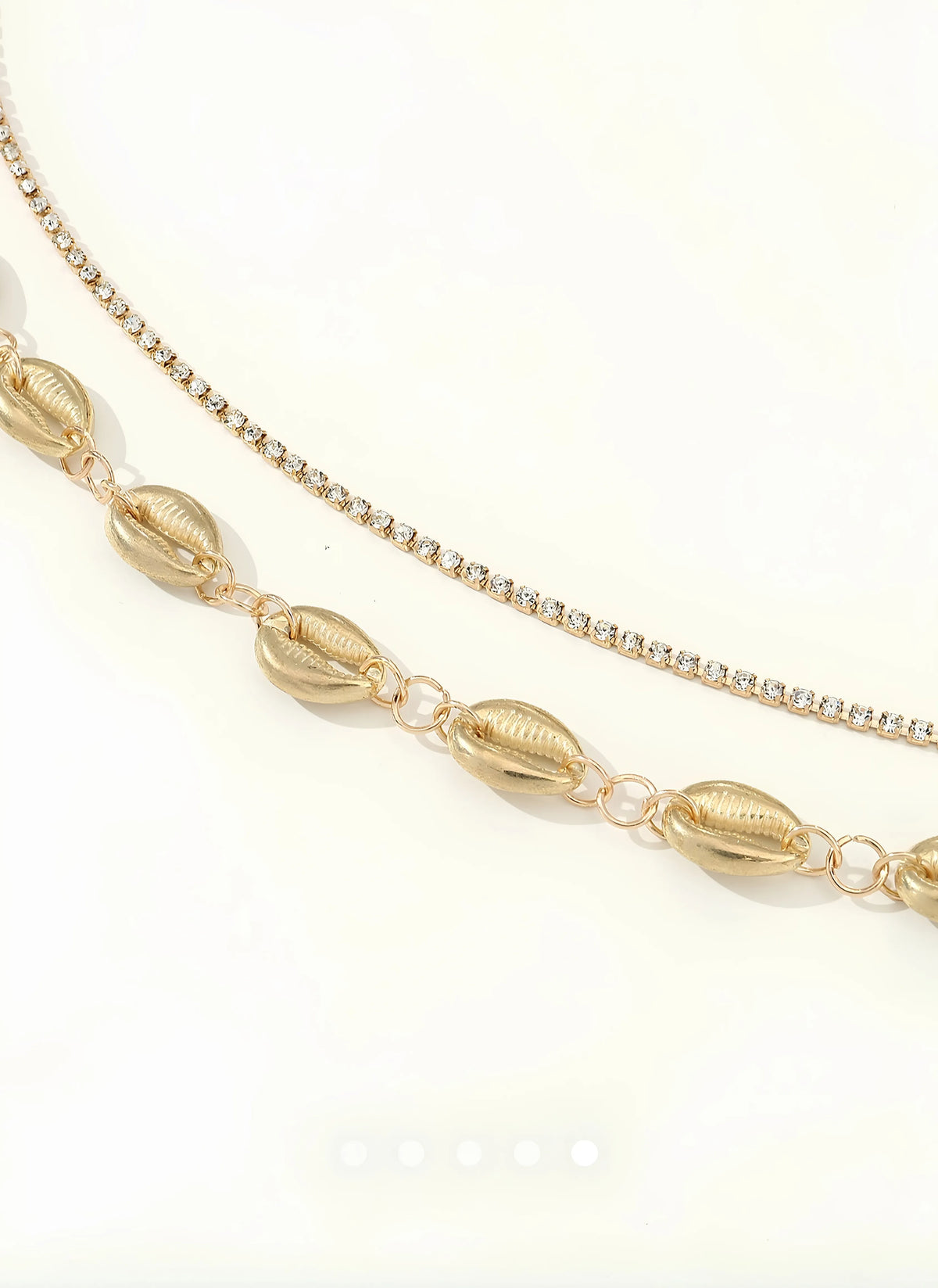 Double Layer Gold Shell Tummy/Waist Chain for Women