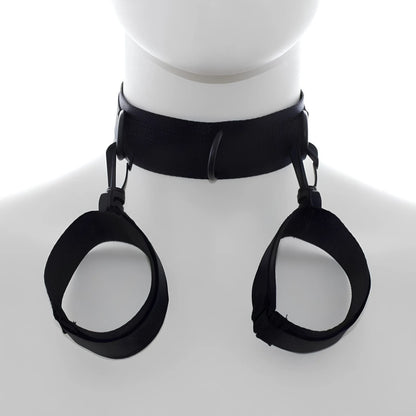 BDSM Restraint Collar with Detachable Cuffs