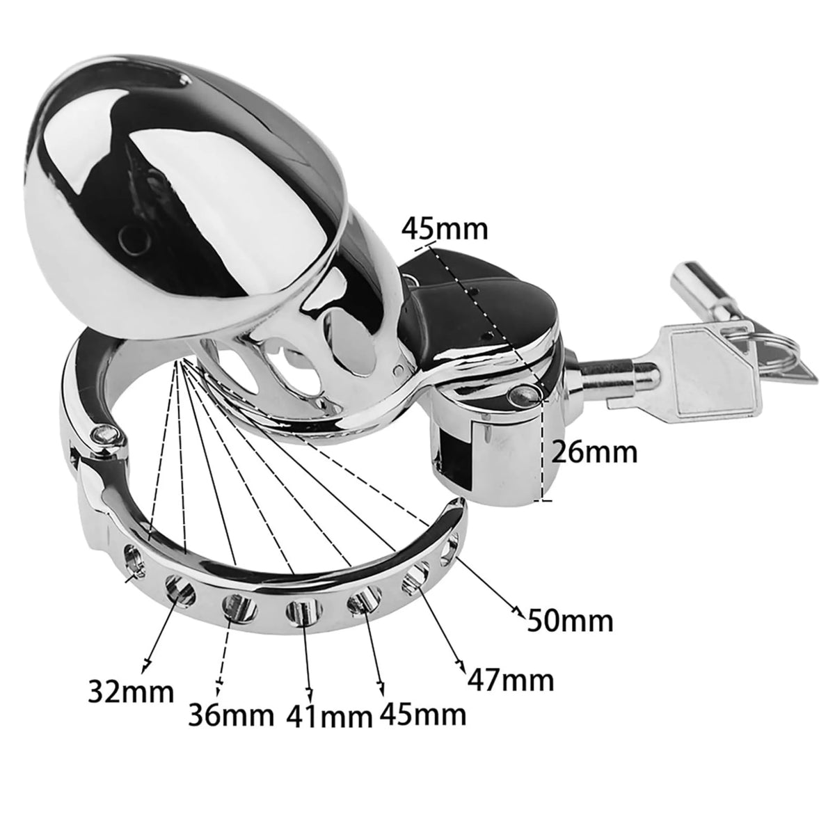 Adjustable Premium Stainless Steel Male Chastity Cage