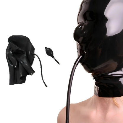 Premium Handmade Latex Hood with Air-Fill Mouth Pipe