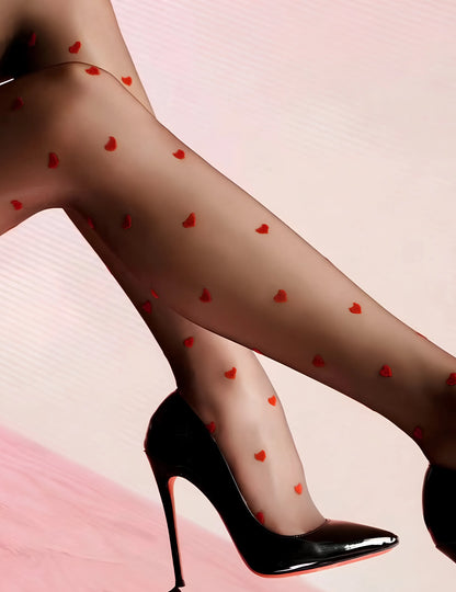 Silk Heart Pantyhose