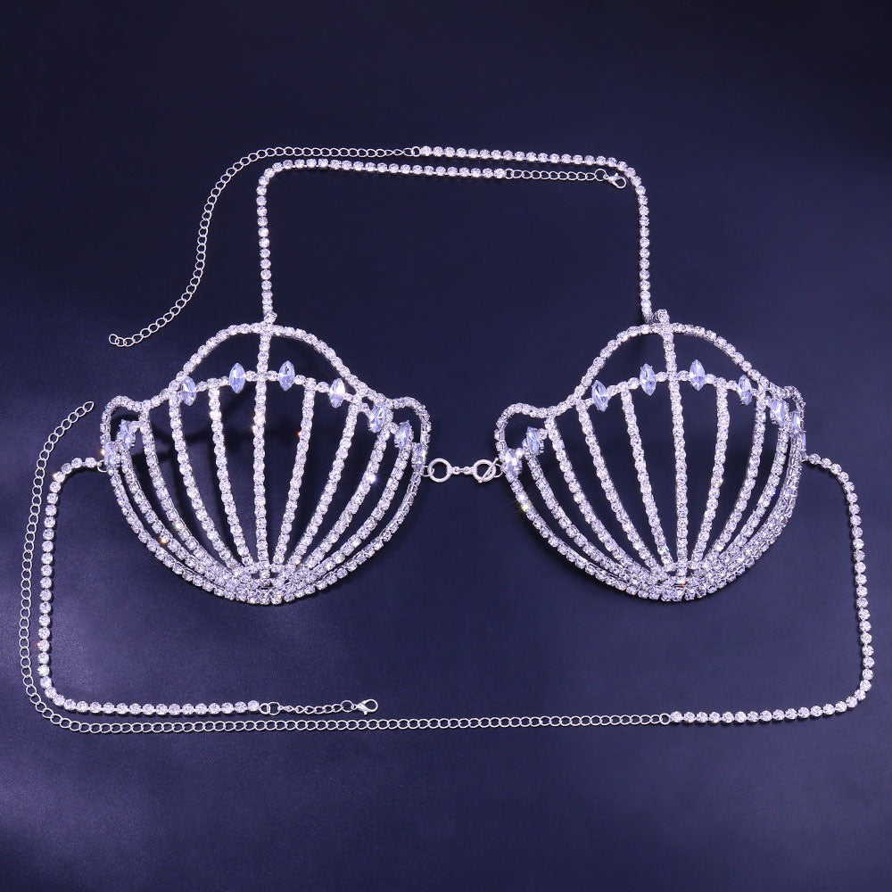 Crystal Cage Luxury Rhinestone Bra