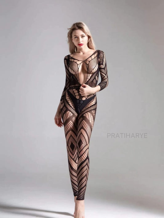 Key Hole Fishnet Full Bodystocking