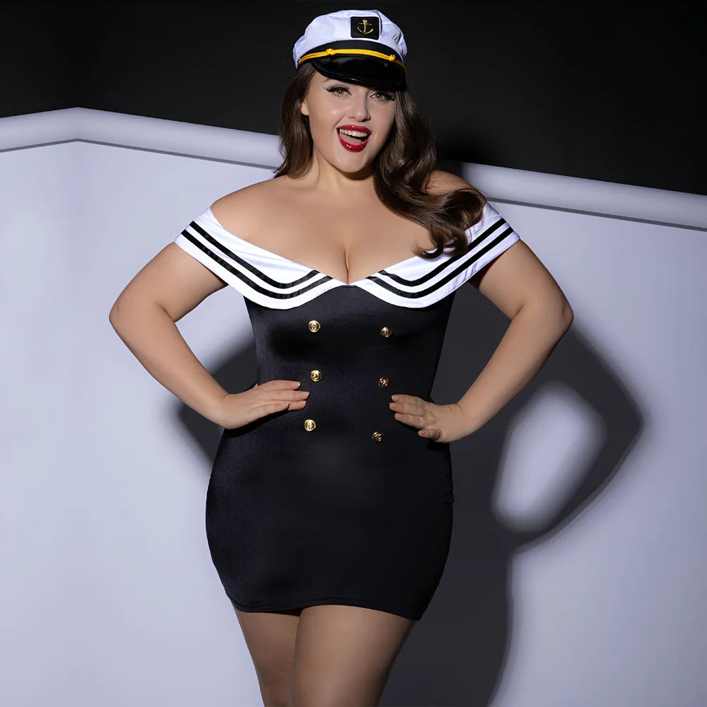 Sexy Sailor Roleplay Costume Dress for Women - Plus Size