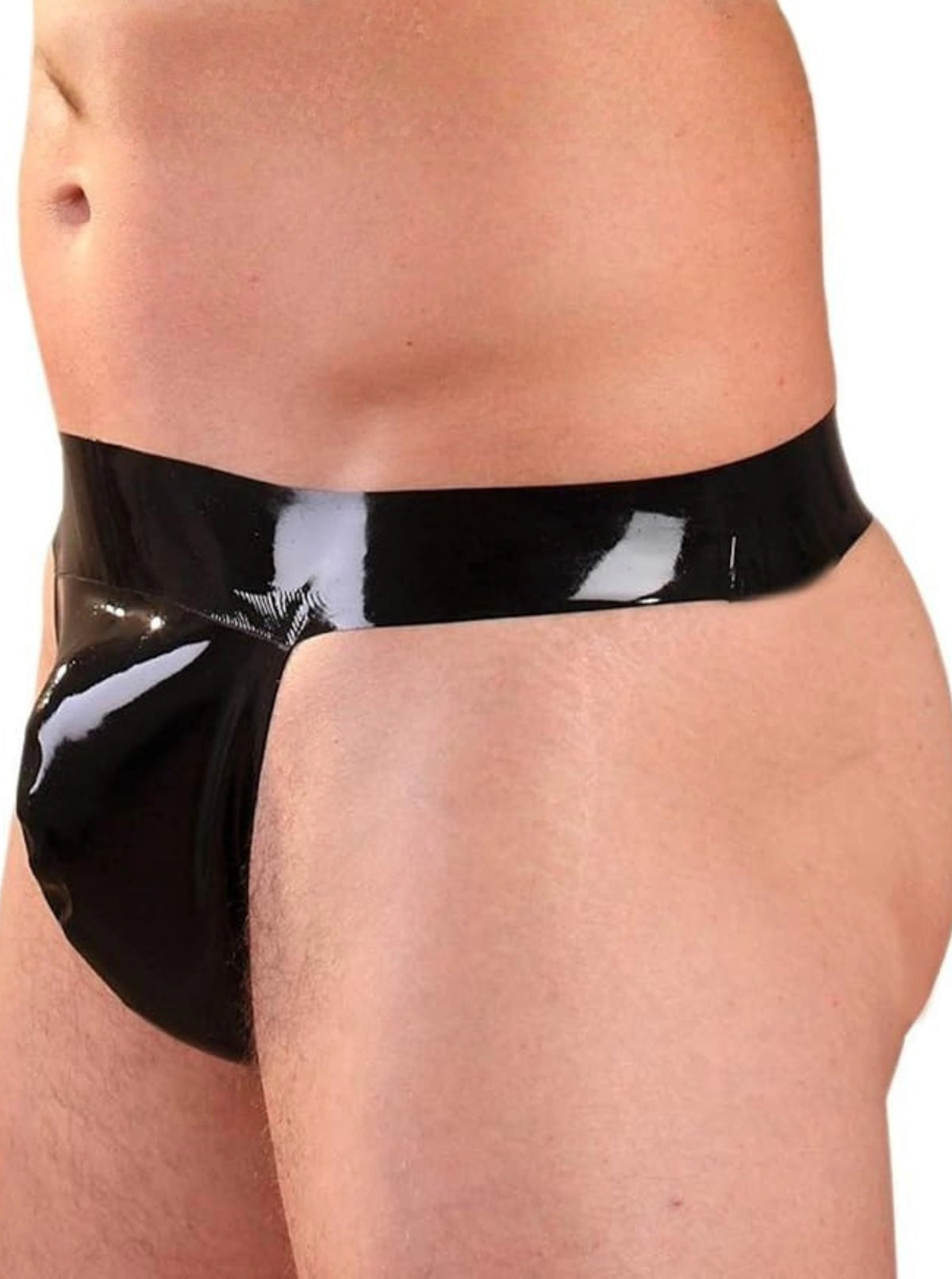 Handmade Premium Mold Latex Men’s Briefs Underwear - Black