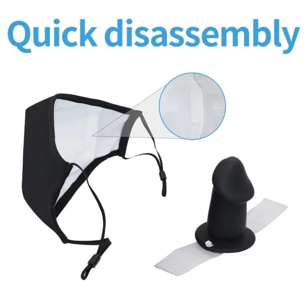 Dil-do Strap-On Mask with Removable Silicone Dildo