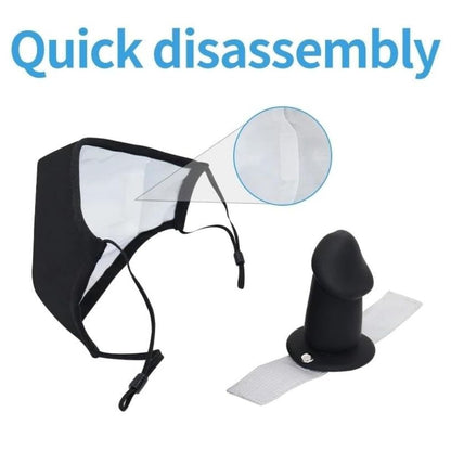 Dil-do Strap-On Mask with Removable Silicone Dildo