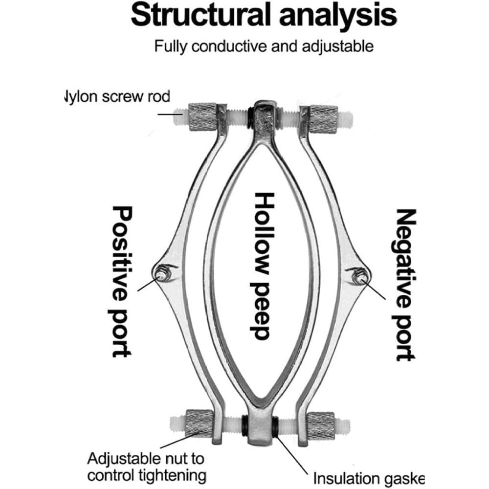 Electro Pleasure Vaginal Clamps Spreader Labia Clitoris Clip