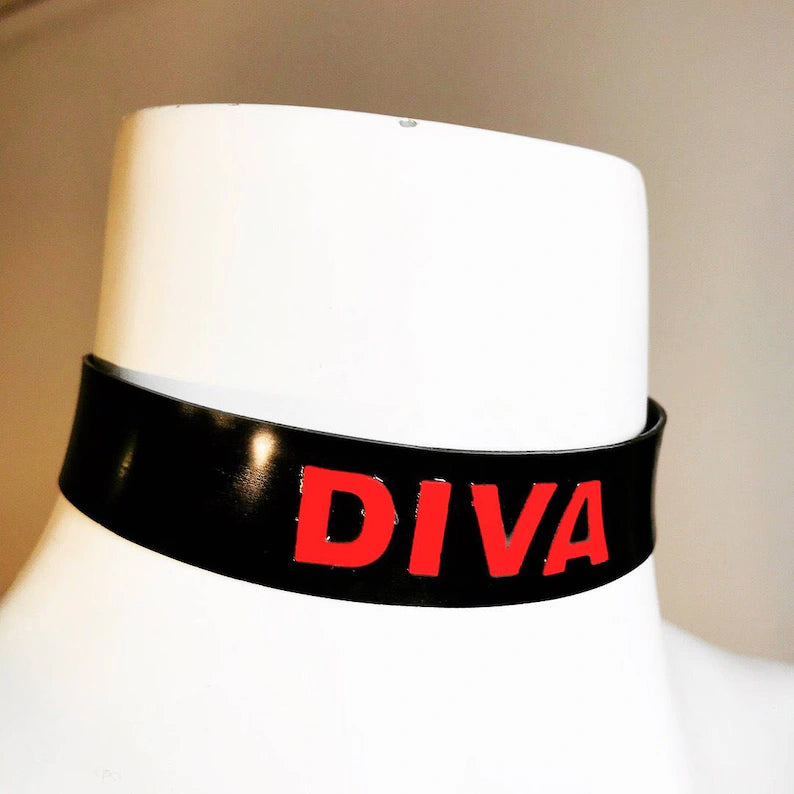 Handmade Premium Latex DIVA Collar for Women