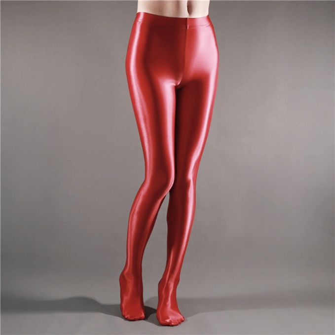 Second-Skin Glossy Leggings Full-Foot Tights