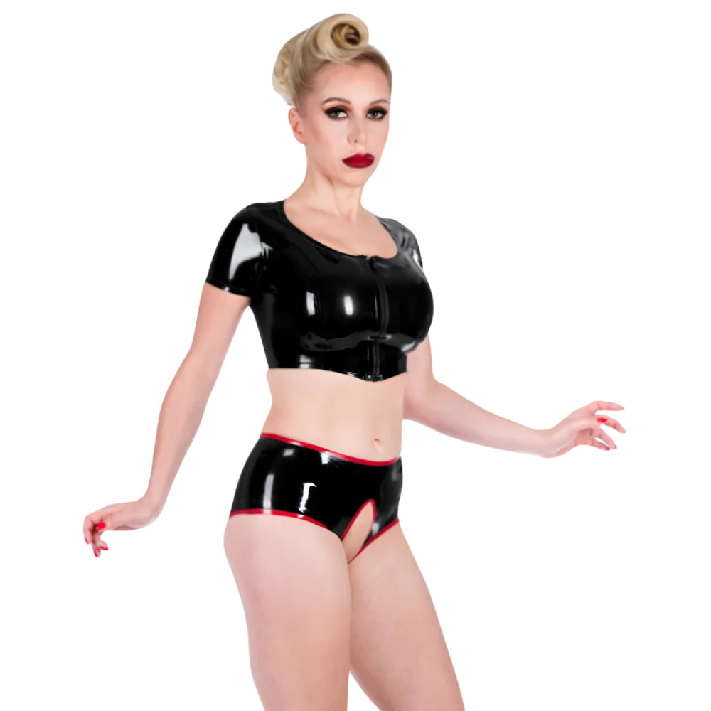 Premium Handmade Pure Latex Open-Crotch Panty