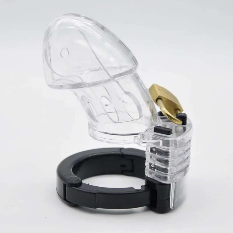 Male Pvc Fully Adjustable Chasity Cage lock