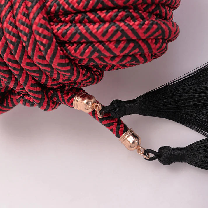 Red &amp; Black Braided Design Hardcore Tie Rope