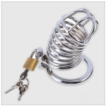 Spring Designed Stainless Steel Men Chasity Lock