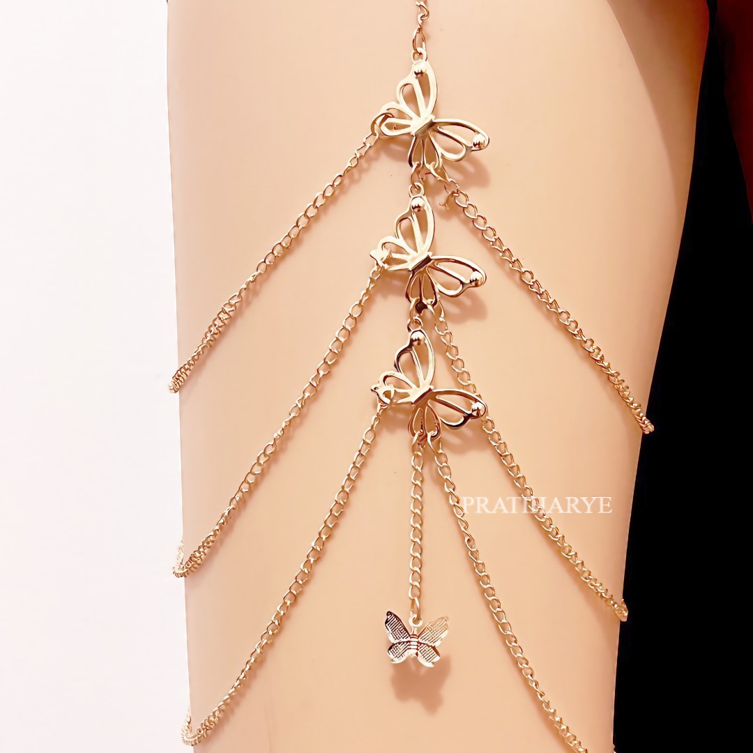 Butterfly Thigh High Chain