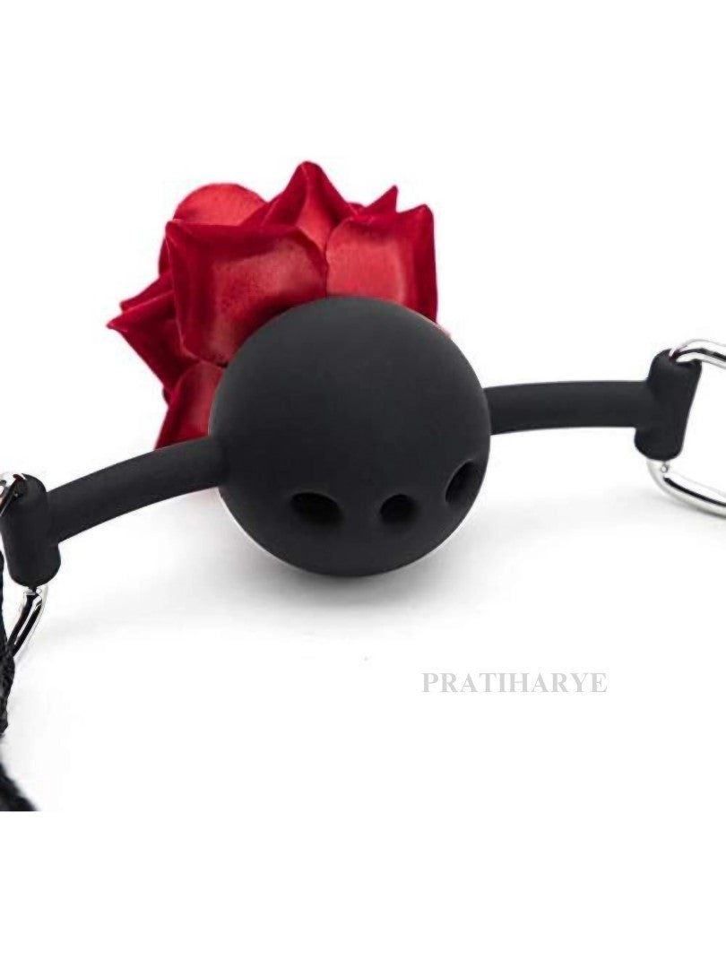 Silicone Rose Gag Ball