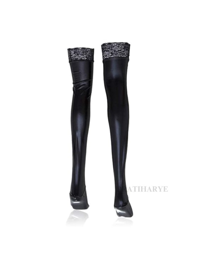 Pu Faux Leather Legs Lace