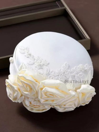 Bride Wedding Fedora Hat Bridal Fascinators | HAT-15