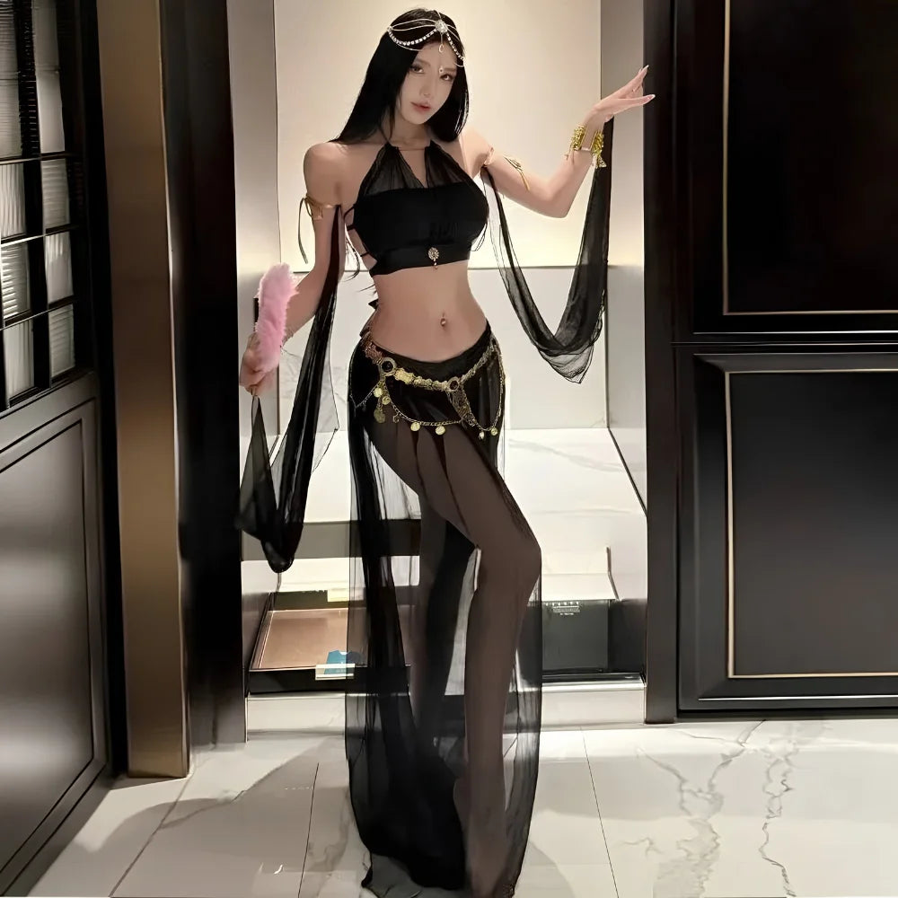 Arabian Belly Dancer Roleplay Outfit - Black