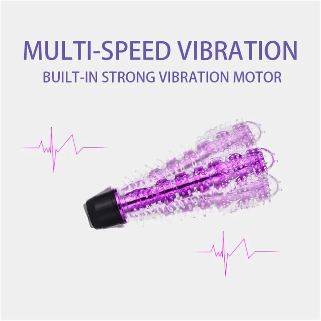 Silicone Textured Pleasure Vibrating Dildo