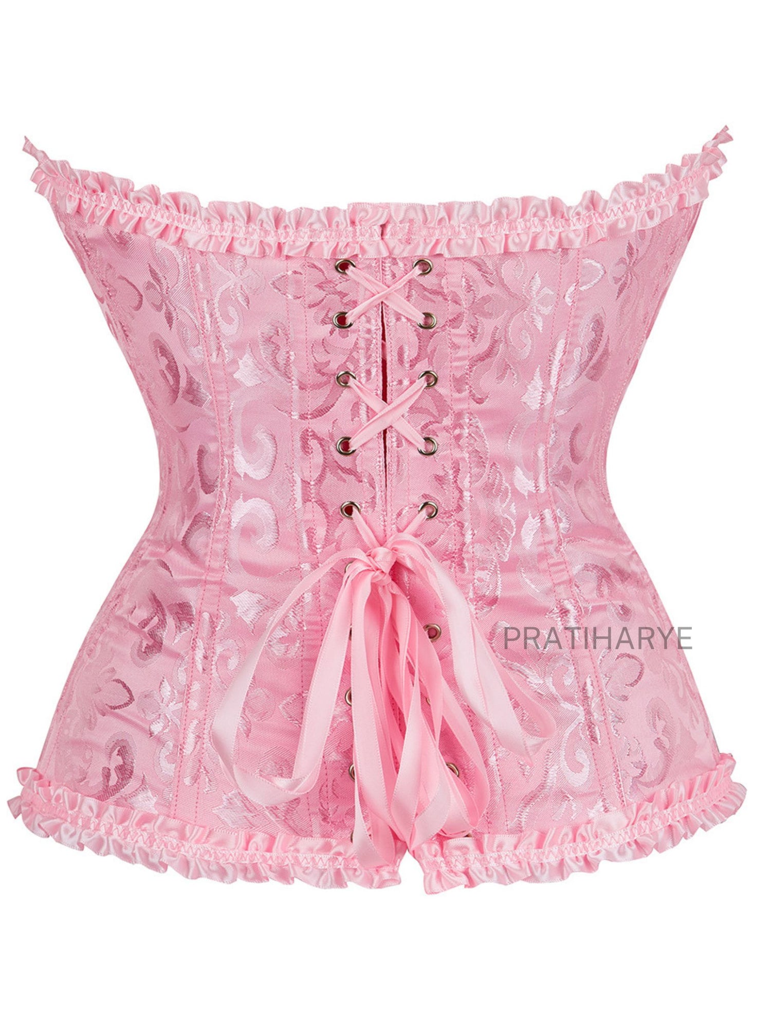 Jacquard Frill Trim Corset