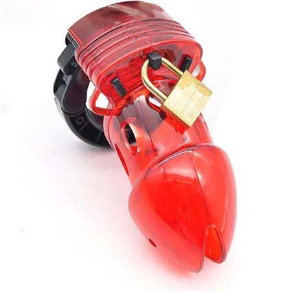 Male Pvc Fully Adjustable Chasity Cage lock