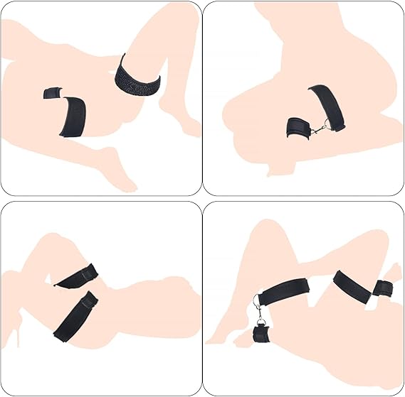 Forearm &amp; Thigh Cuff Furry Restraint set