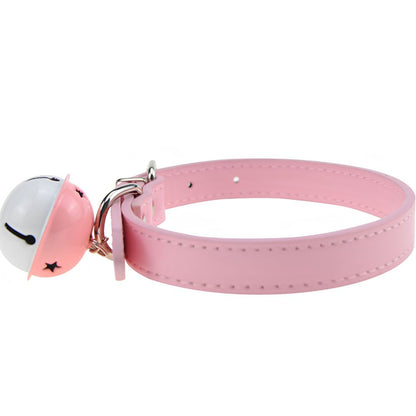 Cute Pink Collar Leash With Bell Charm