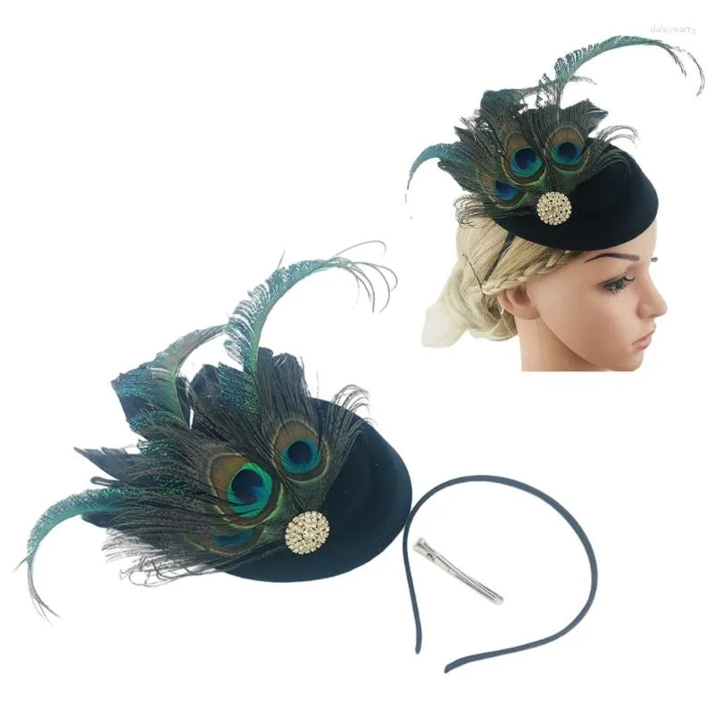 Peacock Feather Fascinator Tea Party Hat | HAT-10