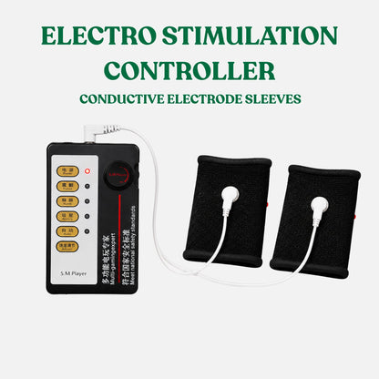 Penis Electro Stimulation Controller with Conductive Electrode Sleeves