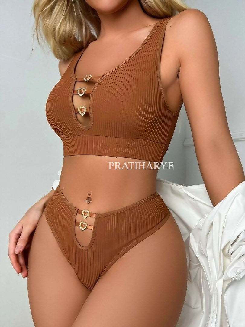 Beachwear Ribbed Bra &amp; Panty