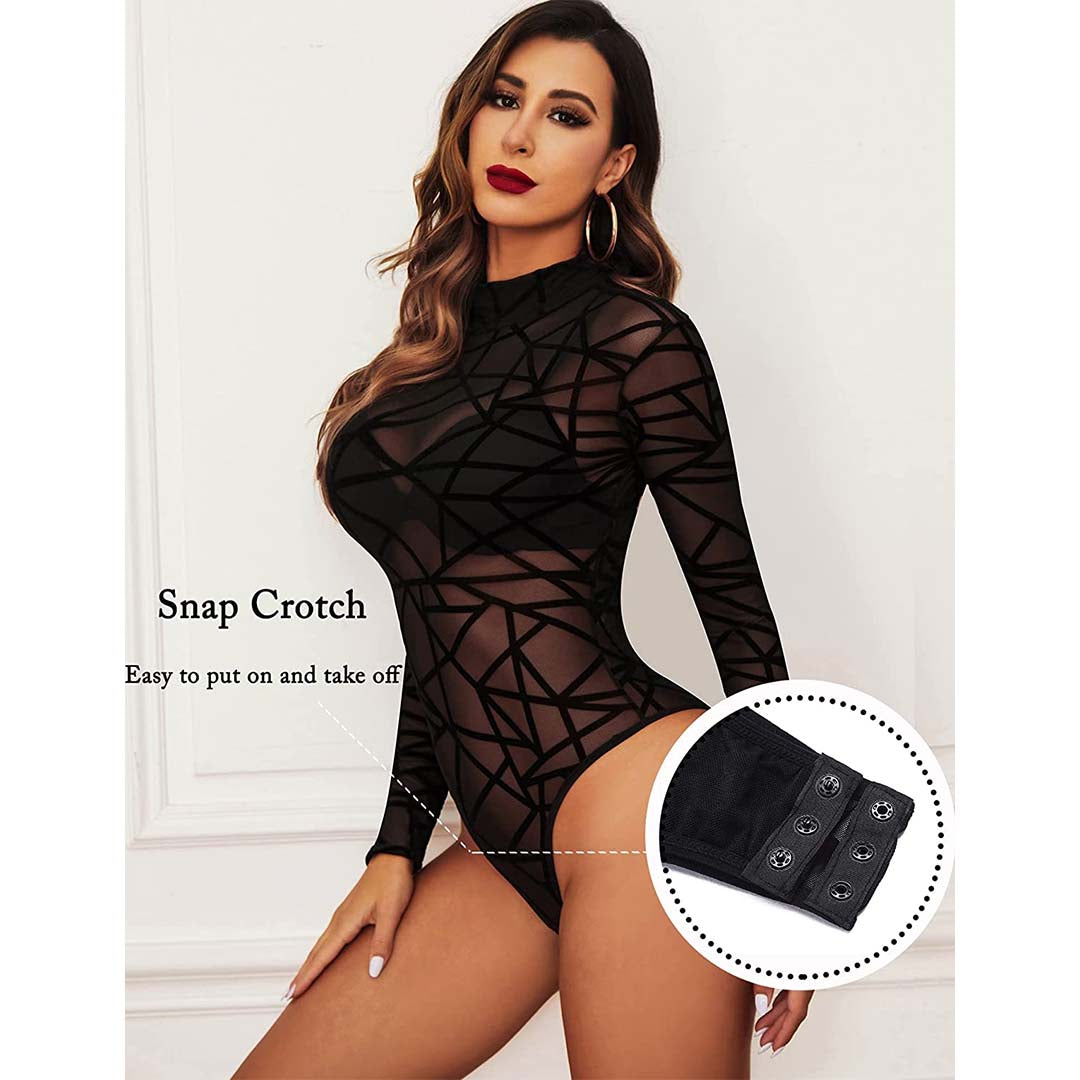 Trendy Sheer Bodysuit