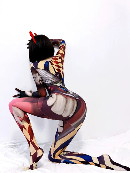 3d Demon Cosplay jumpsuit