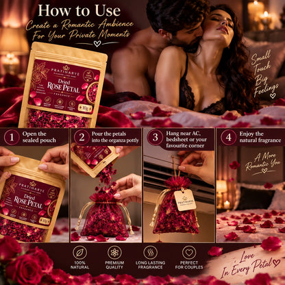 Dried Rose Petals Fragrance 10g Potli