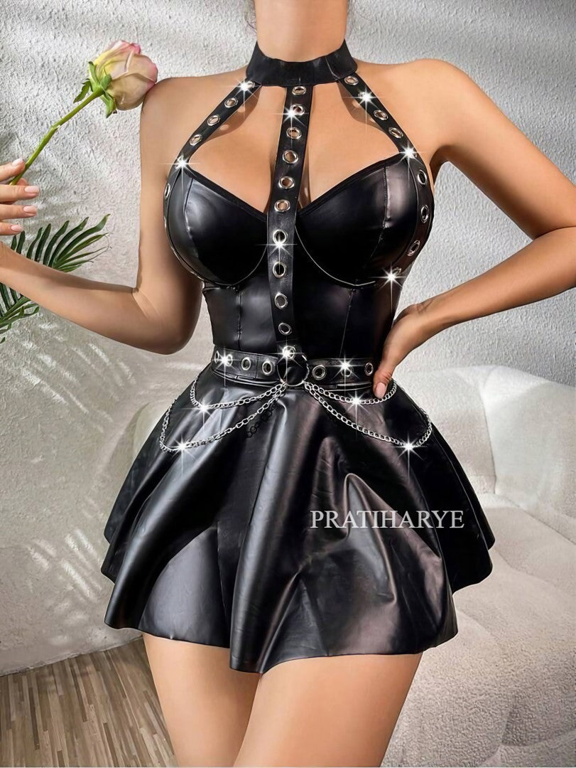 latex babydoll dress