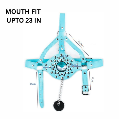 Funnel Studded Mouth Gag Head Bondage Set