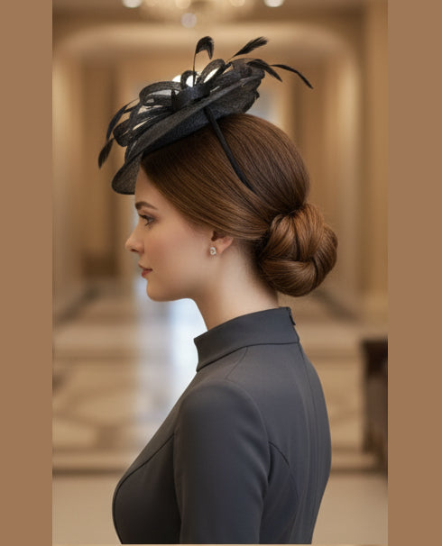 Royal Feather Fascinator Hat