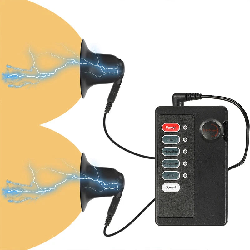 Electroshock device with control panel on a white background