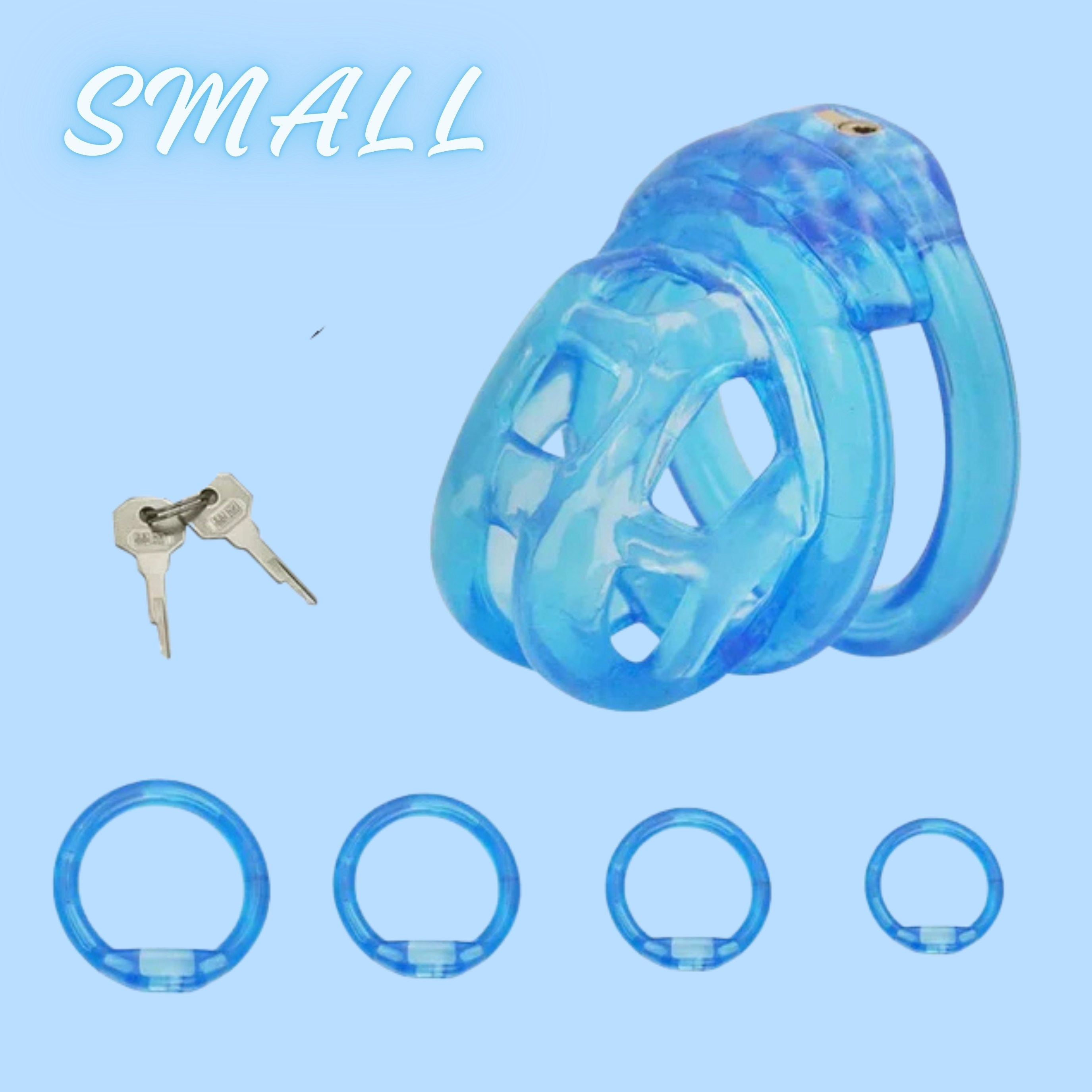 Premium Silicone Head Chastity Cage with Resin Rings